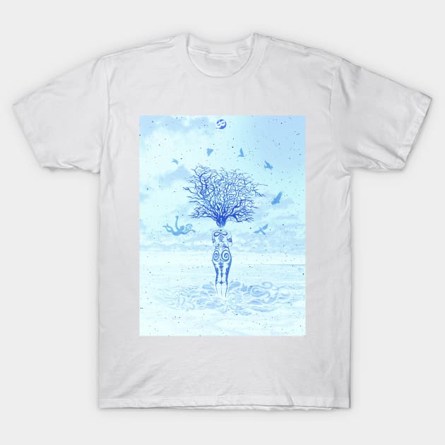 Stargazing in winter by #Bizzartino T-Shirt by bizzartino